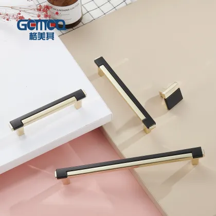 High End Luxury Zinc Black Golden Kitchen TV Cabinet Furniture Hardware Cabinet Pull Handle