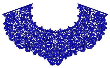 Beautiful blue neckline for dress