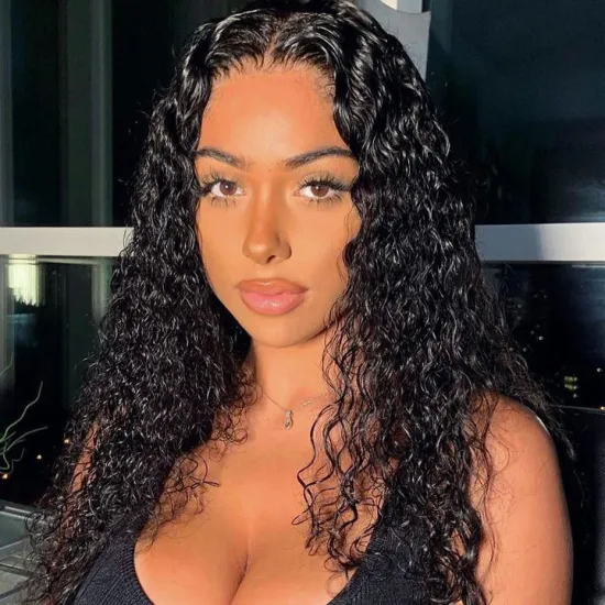 VIYA Water Wave Lace Closure Wigs Human Hair Wigs 150% Density 4×4 Lace Frontal Wig For Black Women