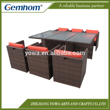 China supplier patio rattan cube set garden furniture
