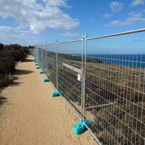 Canteiro de obras provisório galvanizado comercial cerca da ligação chain