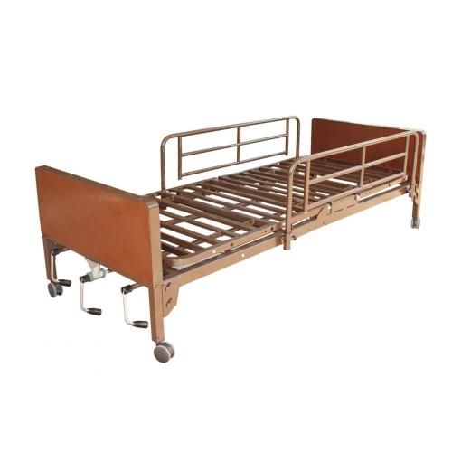 Cama manual de elevación del hospital con 3 bielas