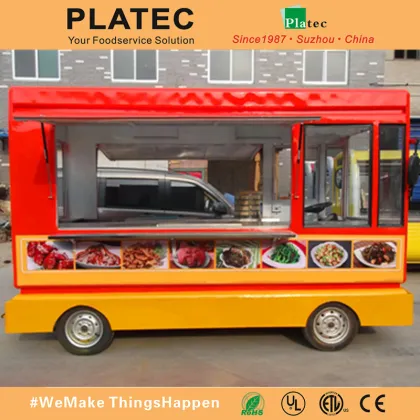 Mobile dining bus /electric fast food vending car for hot sale