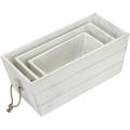 Rectangular Decorative Nesting Wood Storage Crates Boxes