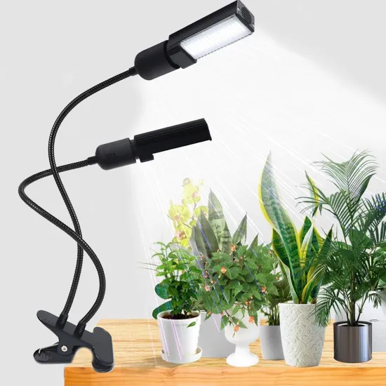 Flexible LED Grow Light - Full Spectrum Clip-On Gooseneck Lamp for Indoor Plants