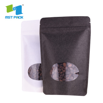 Stand Up Brown Kraft Paper Bag do kawy