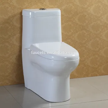 Dual Siphonic Toilet S-Trap Smart White Glazed Bathroom Toilet