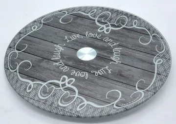 customized design toughened glass rotating plate