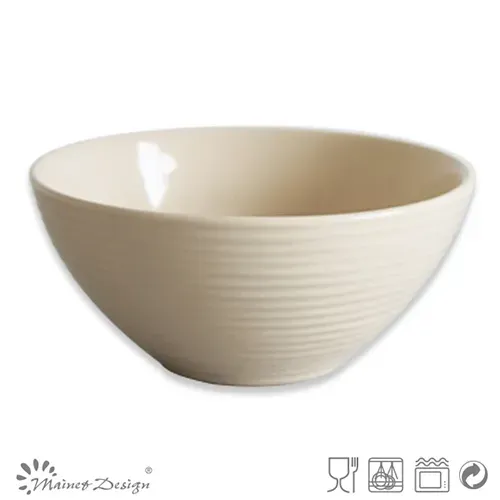 Beige Swirl Ceramic Bowl