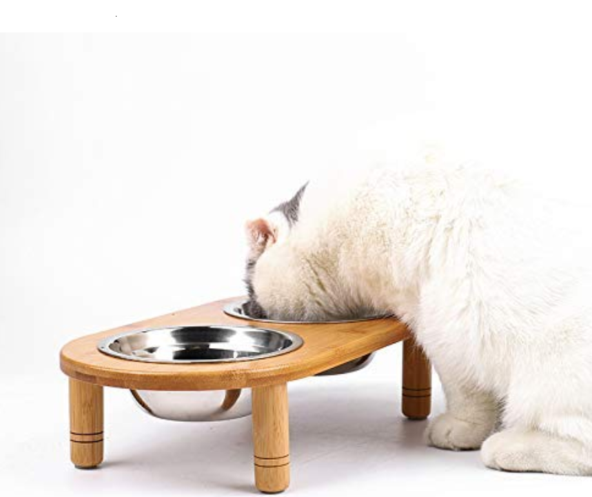 Bamboo Pet Cat Dining Table