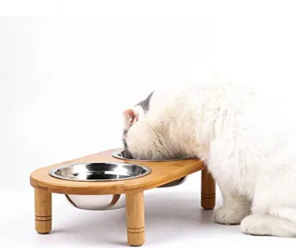 Bamboo Pet Cat Dining Table