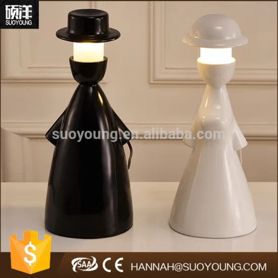 American Style Figurine Energy Saving Fiber Glass Led Decorative Study Table Desk Lamp