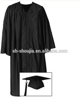 OEM black graduation gown& hood gown graduation gown Custom Baccalaureate gown hotsell OEM service graduation gown