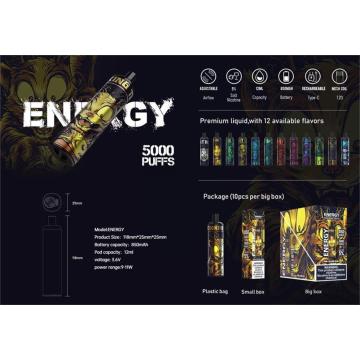 Wholesale Original KK Energy 5%nic Disposable E-Cigarettes