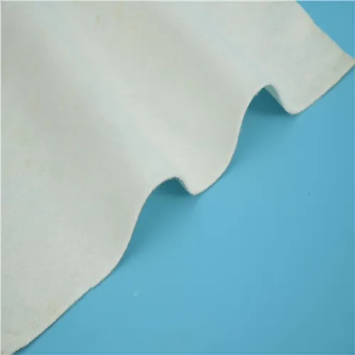 Flame retardant cotton needle punched non-woven fabric white