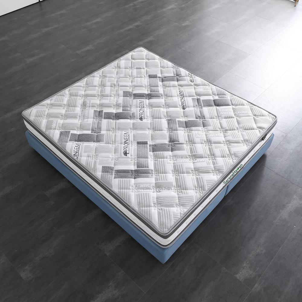 SereneHaven SF-46 Strong Firm Foam Mattress for Heavy Users - Breathable Spinal Support Anti-Mite Mattress with Hyaluronic Acid Fabric