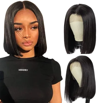 Cheap Raw Brazilian Virgin 100% Human Hair Short Bob Frontal Wigs HD Full Lace Front Wig Transparent Lace Wig For Black Women