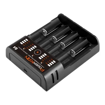 Q4 4-Slot Smart USB Battery Charger with Universal Type C Port for Li-Ion & Ni-MH Portable Devices
