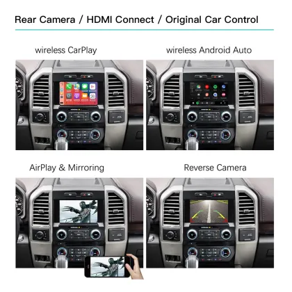 Autoabc Auto Electronics Wireless CarPlay & Android Auto Decoder Box for Ford