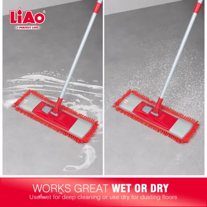 LiAo 47cm Flat Mop Cloth Or Wipe Grip