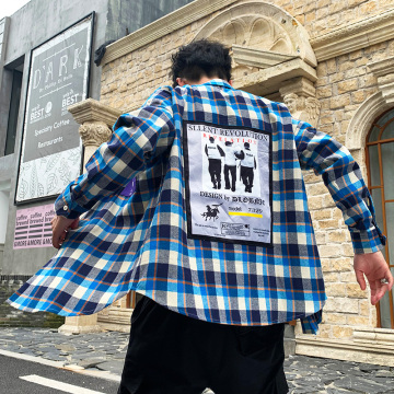 Chemise à carreaux décontractée pour homme