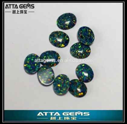 oval opal cabochon cut -similar natural created opal