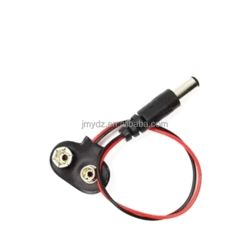 Batteau de bouton 9v de type T avec adaptateur d'alimentation DC (5,5 * 2,1 mm / 3,5 mm)