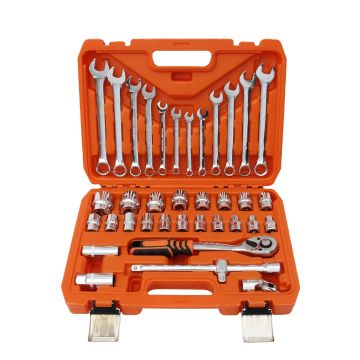 Professional 44Pcs Mechanical Wrench Tool Set Kit