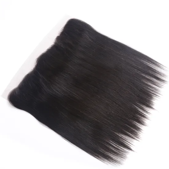 Hair Line Free Part Raw Virgin Brazilian Straight Swiss Lace Frontal with Baby Hair Ear to Ear closure size 13*4