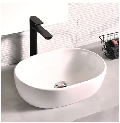 Ceramic White Countertop Basin