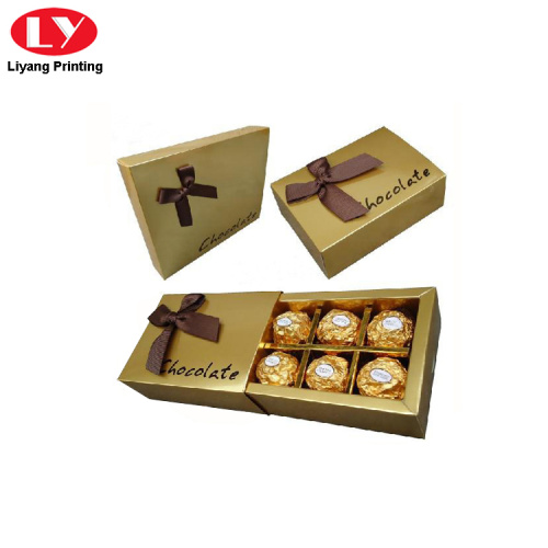 กล่องบรรจุภัณฑ์กระดาษช็อคโกแลตสำหรับกล่องช็อคโกแลต