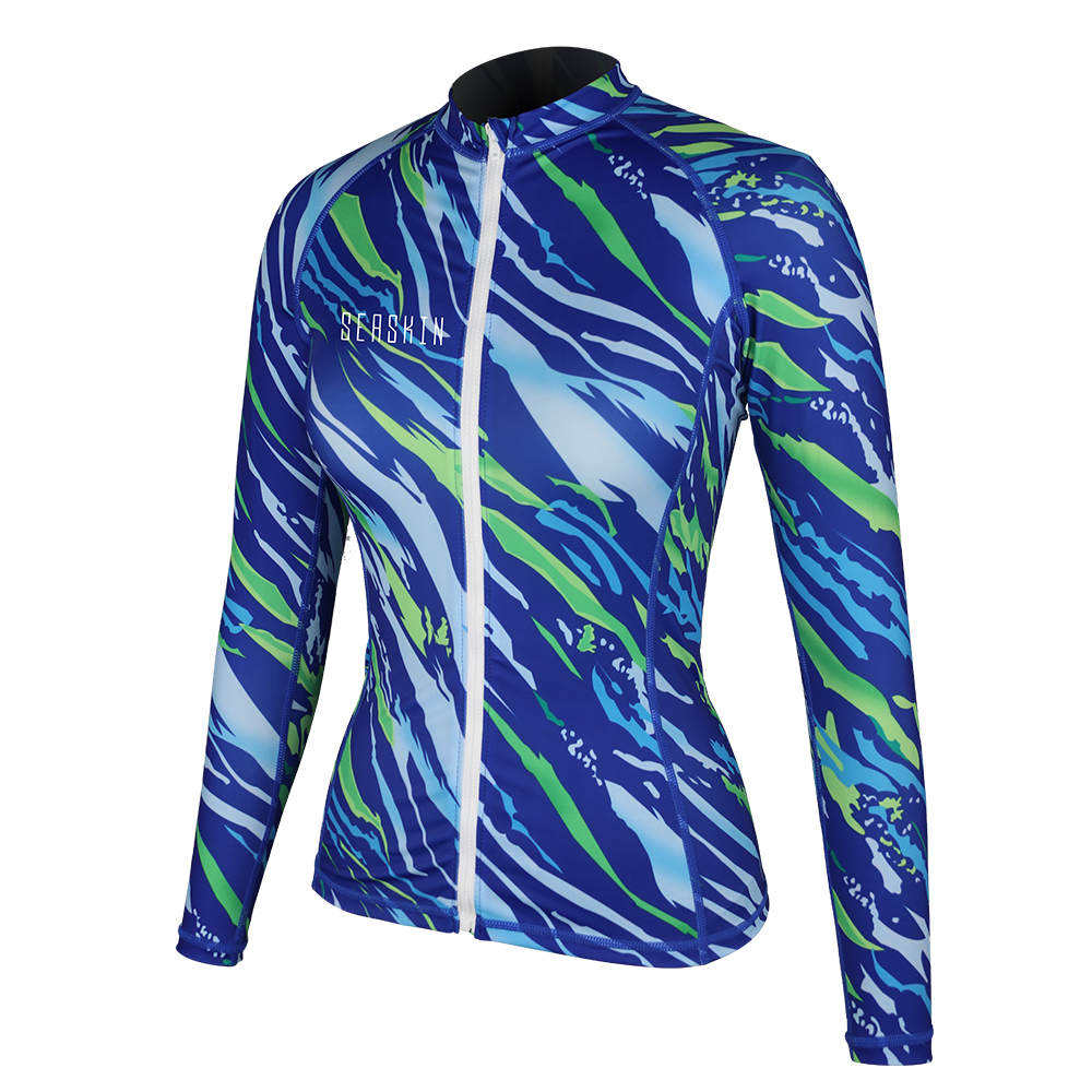 Seaskin Rash Guard Bathing Suit Top Ladies