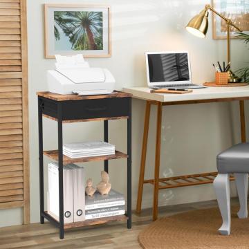 Industrial Printer Holder Table with Drawer