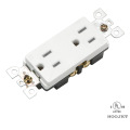 HJ-8047TR Double Wall Socket 15A/120V TR Clip Wiring