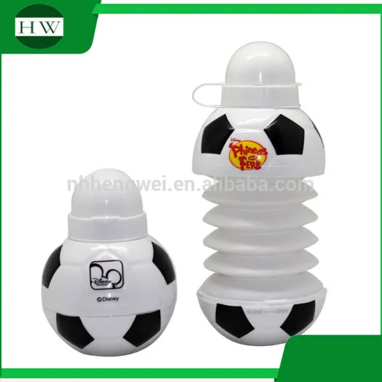 outdoor portable plastic football telescopic foldable collapsible folding bottle cup