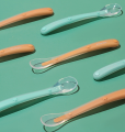 Anpassad Gum-Friendly Silicone Training Feeding Spoon