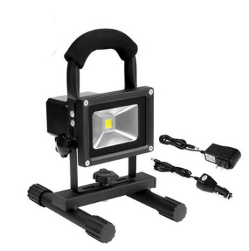 Portable 10W Rechargeable LED Work Light Equivalent to 60W Halogen Flood Lamp with 600lm Output