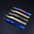 2018 NEW 100% VETUS MCS18 /19 Rainbow Tweezers False Eyelash Extension Tweezer Stainless Steel Dolphin tweezers 5 color choose
