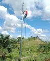 35ft hot dip galvanis distribusi baja tiang