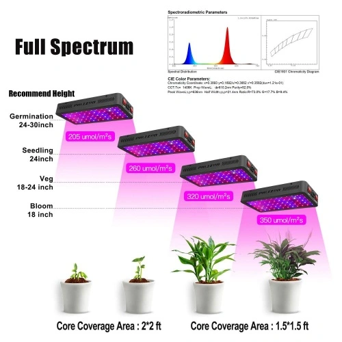 Full spektrum LED -vekstlys for innendørs dyrking Kina Produsent