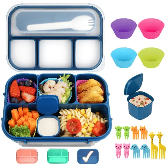 4-Compartment Bento Box for Adults: A Convenient Lunch Container with Utensils Included