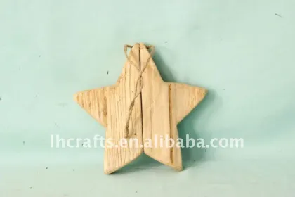 wooden hanging star decoration