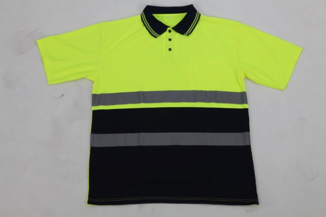 reflective saftey high vis polo shirt