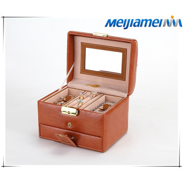 2014 New Design Pu Leather Jewelry Box & Cosmetic Box