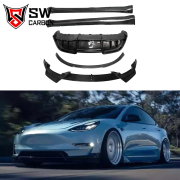 Kit carrosserie en fibre de carbone de haute qualité pour Tesla modèle 3