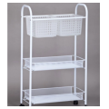 Puting three-layer banyo trolley