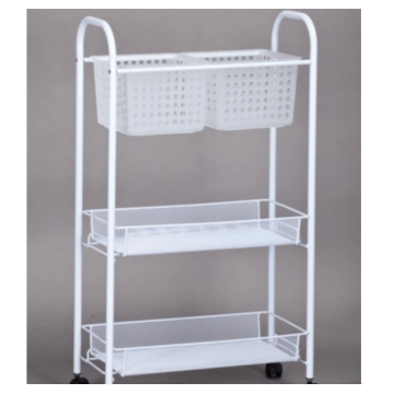 Puting three-layer banyo trolley