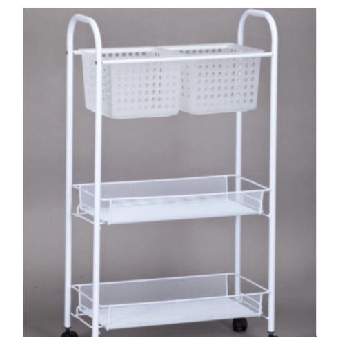 Puting three-layer banyo trolley