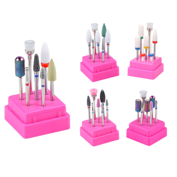 Tungsten Carbide Nail File Set with Ceramic Drill Bits and Diamond Tips