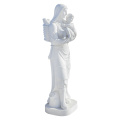 Hand Carved White Marble Madonna Child Sacred Art
